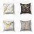 Conjunto de 4 Almofadas Decorativas Preto Mármores - Imagem 1