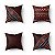 Conjunto de 4 Almofadas Decorativas Marrom Africa - Imagem 1