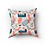 Conjunto de 4 Almofadas Decorativas Azul Letras - Imagem 5