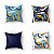 Conjunto de 4 Almofadas Decorativas Azul Mesclado - Imagem 1