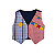 Colete Quadrilha/junina/caipira/são João Infantil -  azul/vermelho - Imagem 1