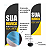 Wind Banner Bandeira Personalizado 2,5x0,70 Dupla Face - Imagem 3