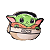 Almofada 3d - Bebê Yoda - Star Wars - Imagem 1
