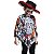 Poncho Estampa Fantasia Halloween Festa Adulto/infantil - caveira mexicana - Imagem 2