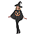 Poncho Estampa Fantasia Halloween Festa Adulto/infantil - Abobora preta - Imagem 1