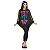 Poncho Estampa Fantasia Halloween Festa Adulto/infantil - Esqueleto colorido - Imagem 1