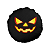Almofada 3d - Halloween Abobora preta - Imagem 1