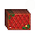 Jogo Americano Mesa Posta - Natal Vermelho retrô Marry christmas - Imagem 1