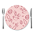 Sousplat Mesa Posta Páscoa rosa - Imagem 1