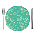 Sousplat Mesa Posta Páscoa verde - Imagem 1