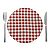 Sousplat Mesa Posta Páscoa xadrez vermelho - Imagem 1
