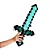 Almofada 3d - Minecraft Formato Espada Pixels Verde - Imagem 1