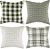 Kit 4 Almofadas Cheias - Outono/inverno Xadrez Verde - Imagem 1