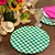 Sousplat Mesa Posta Festa junina - verde xadrez - Imagem 2