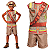 Roupa Cangaceiro Caipira Menino Conjunto Caipirinha Infantil Lampião - Imagem 2