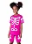 Pijama Kids Unissex Halloween Esqueleto Rosa - Imagem 2