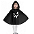 Fantasia Infantil De Halloween Poncho Wandinha/vampira/ - Imagem 1