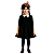 Fantasia Infantil De Halloween Poncho Wandinha/vampira/ - Imagem 5