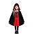 Fantasia Infantil De Halloween Poncho Wandinha/vampira/ - Imagem 2