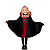 Fantasia Infantil De Halloween Poncho Wandinha/vampira/ - Imagem 3