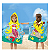 Toalha de praia com capuz - infantil Sereia loira - Imagem 4