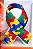 Almofada 3d - Laço autismo colorido - Imagem 3