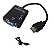Adaptador Conversor Hdmi M X Vga Femea C/audio Cb0109bgt - Imagem 3