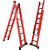 ESCADA TESOURA EXTENSIVEL ALUMINIO/FIBRA 1,90X3,20M - Imagem 1