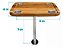 Mesa Náutica Completa Overboat 45x58cm com Pedestal Inox e Porta-Copos - Imagem 4