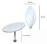 Mesa Náutica Elíptica Completa Overboat 70,5x33,5cm com Pedestal Inox - Imagem 4