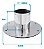 Mesa Náutica Elíptica Completa Overboat 70,5x33,5cm com Pedestal Inox - Imagem 7