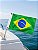 Kit Bandeira do Brasil Náutica Oficial com Mastro Inox 304 Overboat - Imagem 1