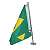 Kit Bandeira do Brasil Náutica Oficial com Mastro Inox 304 Overboat - Imagem 3