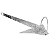 Kit Âncora Rocna Overboat 1,4kg Galvanizada com Cabo para Jet Ski - Imagem 3