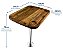 Mesa Náutica Completa Overboat 45x58cm em Madeira Teca com Pedestal Inox - Imagem 2