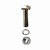 Kit 1 Parafuso Porca e Arruela de Pressão Sextavado Inox 3/8" Aço Inox 304 - Imagem 1