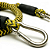 Cabo de Atracação Elástico com 2 Mosquetões Overboat Inox 316 1,5m Amarelo e Preto - Imagem 2
