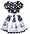 VESTIDO INFANTIL MENINA BAILARINA PRETO/BRANCO - DUDUKA - Imagem 2
