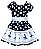 VESTIDO INFANTIL MENINA BAILARINA PRETO/BRANCO - DUDUKA - Imagem 1