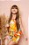 CONJUNTO INFANTIL ALÇAS FLORAL LARANJA - DIMOCINHA - Imagem 3