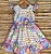 VESTIDO INFANTIL FRASES COM LAÇO COLORIDO - CAPILÉ - Imagem 1