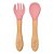 Kit 2 Talheres Garfo E Colher Bebê Em Silicone E Bambu Buba - Imagem 4