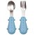 Kit Talher Em Inox Com Cabo Em Silicone Bebê Buba - Imagem 3