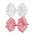 Kit 2 Laços Com Presilha Infantil Branco e Rosa Buba - Imagem 3