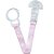 Prendedor De Chupeta Com Argola Silicone Estrelas Rosa Buba - Imagem 1
