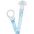 Prendedor De Chupeta Com Argola Silicone Estrelas Azul Buba - Imagem 1