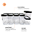 Kit Conjunto de 06 Potes Herméticos para Mantimentos Acrílico - Imagem 3