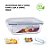 Kit Conjunto Pote de Vidro Hermético Marmita Tampa 4 Travas 620 ml - Imagem 2