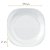 Jogo 6 Pratos Rasos Quadrado Opaline Vidro Branco 27 cm - Imagem 3