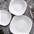 Jogo 6 Pratos Rasos Sobremesa Quadrado Opaline Vidro Branco 22 cm - Imagem 5